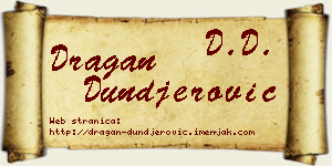 Dragan Dunđerović vizit kartica